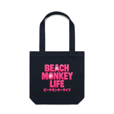 Beach Monkey Life Made in Japan 26 Canvas Tote  Thumbnail