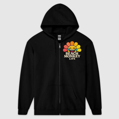 Beach Monkey Sun 26N Graphic Full Zipped Hoodie   Thumbnail