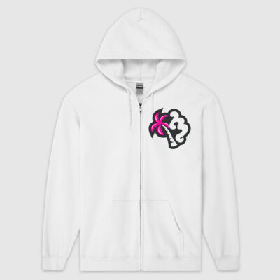 Long Bay 26 Graphic Full Zipped Hoodie   Thumbnail