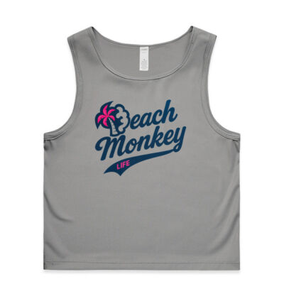 Beach Monkey Life Long Bay26L Crew Graphic Micro Rib Racer Tank Thumbnail