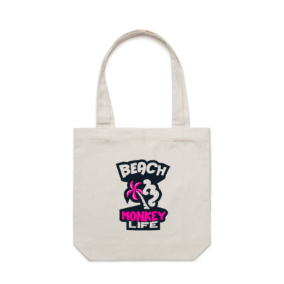 Beach Monkey Life Soak up the Sun MG26N Canvas Tote   Thumbnail